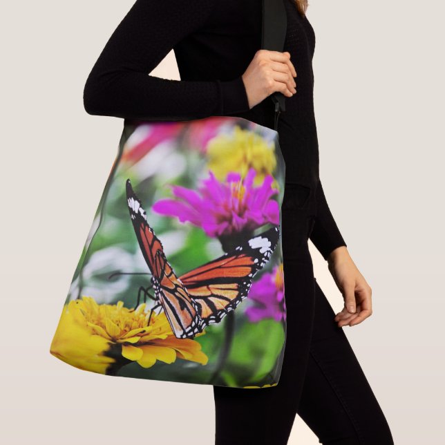 Sac Ajustable Papillon sur Fleurs (De près)