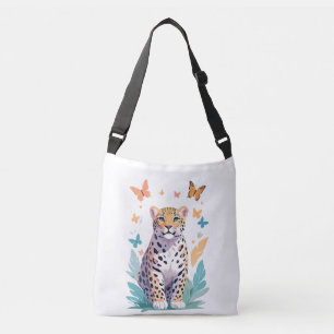 Sac Ajustable Papillon vectoriel léopard adorable animal amusant