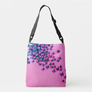 Sac Ajustable Papillons bleu rose magnifique