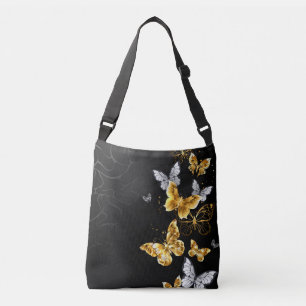 Sac Ajustable Papillons d'or et de blanc