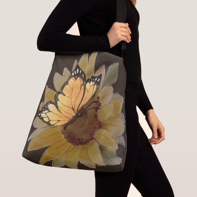 Sac Ajustable Papillons et fleurs aquarelles (De près)