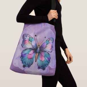 Sac Ajustable Papillons et fleurs aquarelles