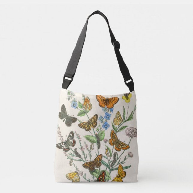 Sac Ajustable Papillons et fleurs Illustration Vintage 1 (Devant)