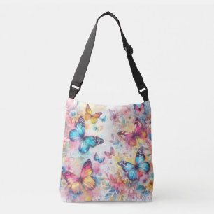 Sac Ajustable Papillons floraux d'aquarelle vintage