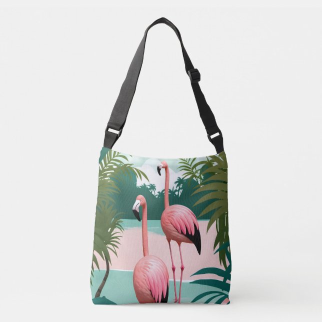 Sac Ajustable Paradis du Flamant rose tropical (Devant)