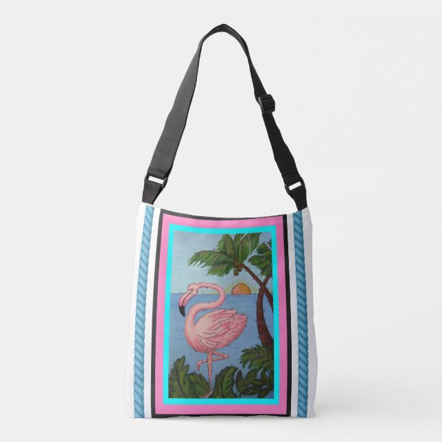 Sac Ajustable Paradis Fourre-tout Bage de Flamant rose (Devant)