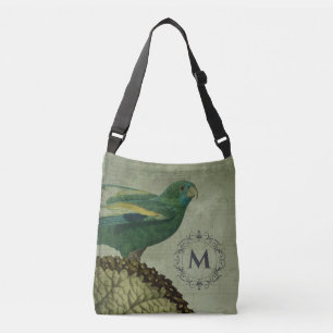 Sac Ajustable Parroquet Vintage monogramme personnalisé