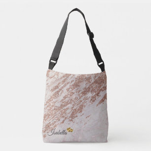 Sac Ajustable Parties scintillant en marbre rose rose pâle de lu