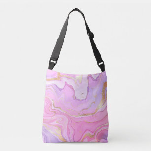 Sac Ajustable Parties scintillant en marbre rose violet or