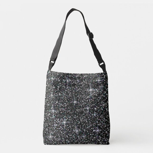 Sac Ajustable parties scintillant irisée noire (Dos)