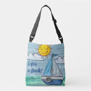 Sac Ajustable Partout plage croisée moyenne de bois de flottage