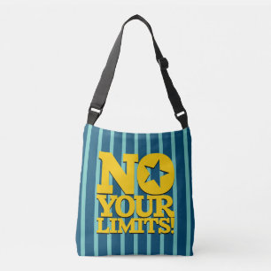 Sac Ajustable Pas De Limites ! Bleu du texte or