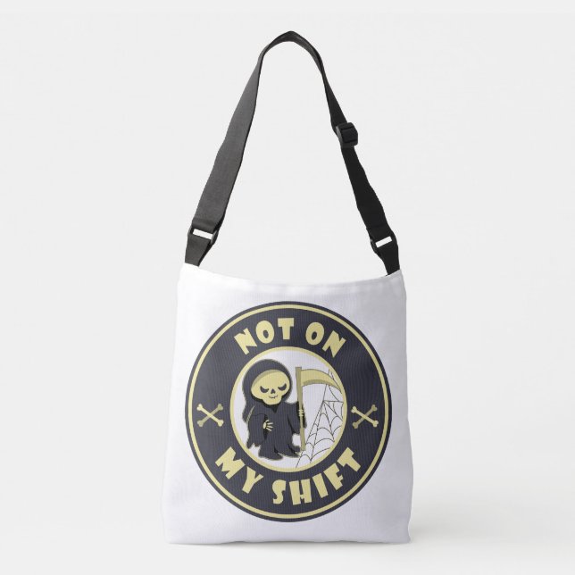 Sac Ajustable Pas sur mon poste Grim Reaper Citation d'Halloween (Devant)