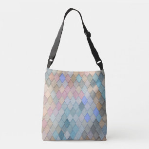 Sac Ajustable Pastel Diamond Motif Mermaid bleu rose vert