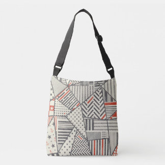 Sac Ajustable Patchwork rétro : Conception géométrique Abstraite