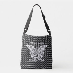 Sac Ajustable PatternMandala Black&White Papillon personnalisé