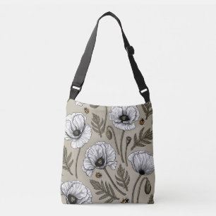 Sac Ajustable Pavot blanc et coccinelle