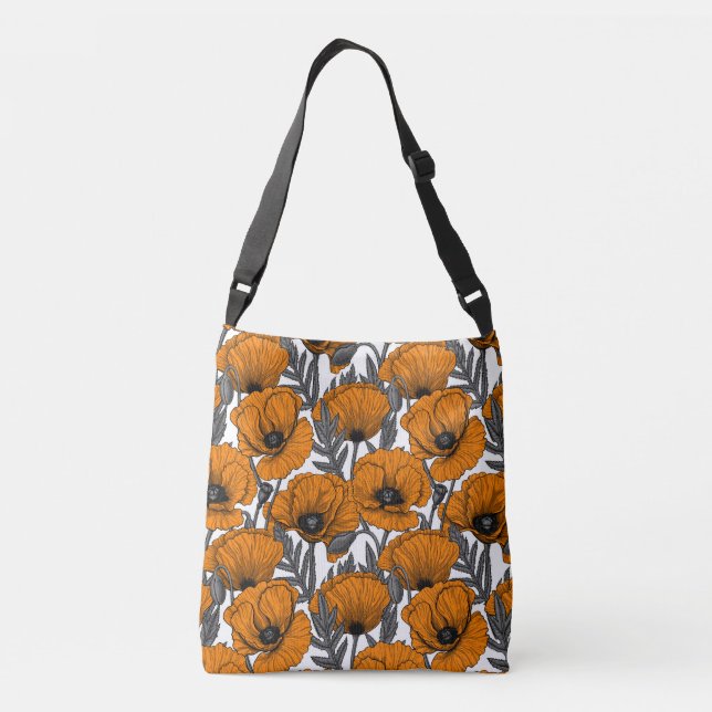 Sac Ajustable Pavot orange sur blanc (Dos)