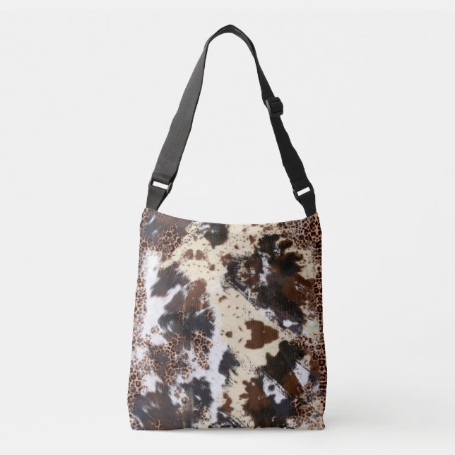 Sac Ajustable Pays Western Cowhide et Leopard Poster de animal (Devant)