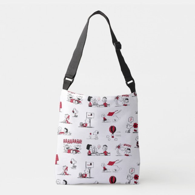 Sac Ajustable PEANUTS | Red & Black Pattern (Devant)