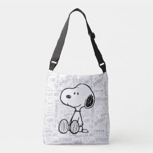 Sac Ajustable PEANUTS Snoopy on Black White Comics