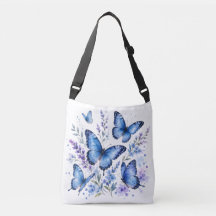 Peinture à l'aquarelle Papillons bleus