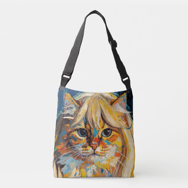 Sac Ajustable Peinture à l'huile de chat mignon (#8) (Devant)