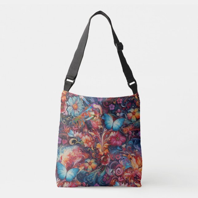 Sac Ajustable Peinture Imaginaire Fleurs exprimant la nature (Devant)