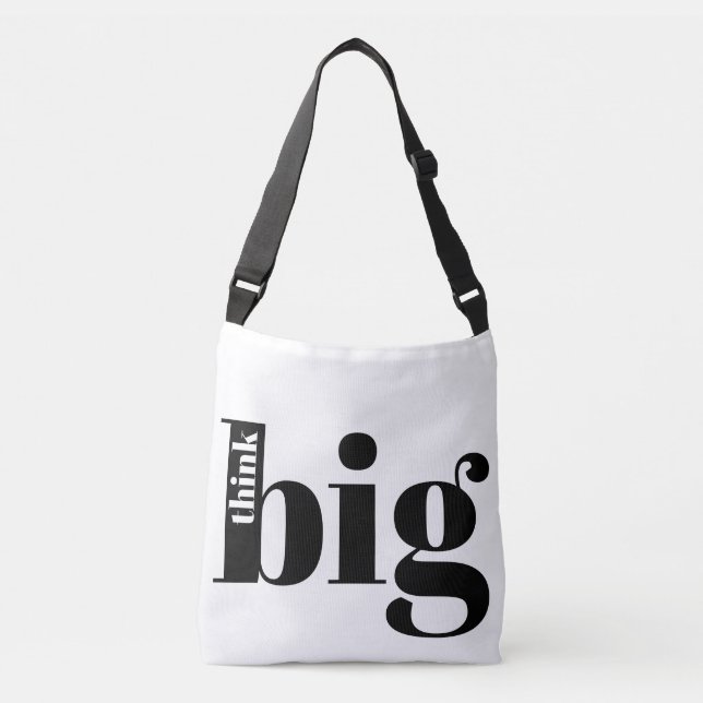 Sac Ajustable Pensez Gros ! Citation amusante - Typographie auda (Devant)