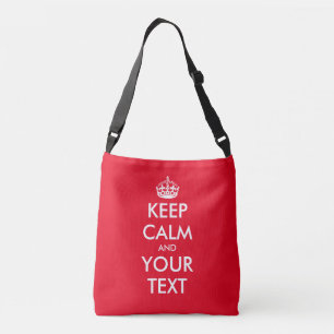 Sac Ajustable Personnalisé garder calme et votre texte rouge cr