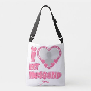 Sac Ajustable Personnalisé I Love My Husband - Ajouter Photo & N