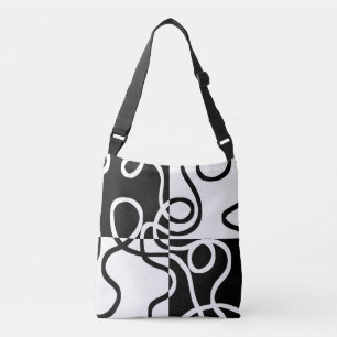 Sac Ajustable Persuasion linéaire II : noir et blanc Abstrait