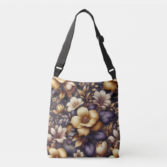 Sac Ajustable Pétales Ensoleillés et Brume Violette (Devant)