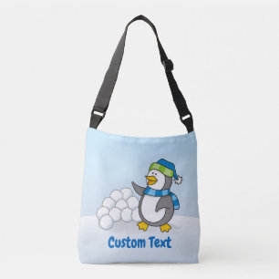 Sac Ajustable Petit pingouin avec boules de neige agitant le car