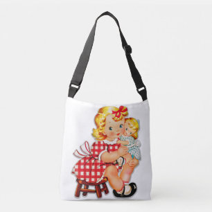 Sac Ajustable Petite fille retro vintage poupée