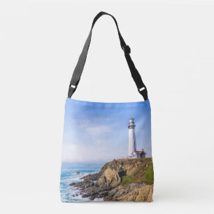 Sac Ajustable Phare sur la colline bleu ciel blanc océan