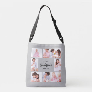 Sac Ajustable Photo de famille en 8 parties dans un cadre gris