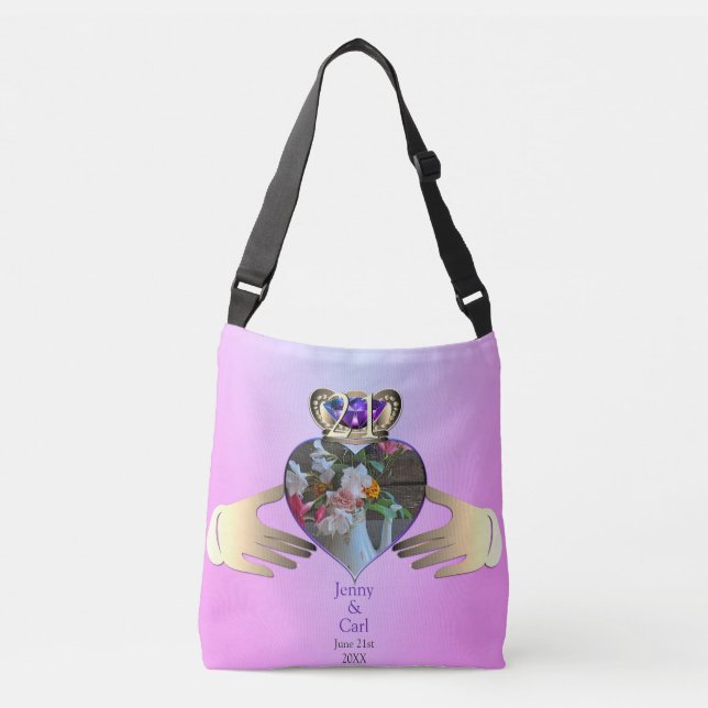 Sac Ajustable Photo du 21e anniversaire du Mariage Claddaugh (Devant)