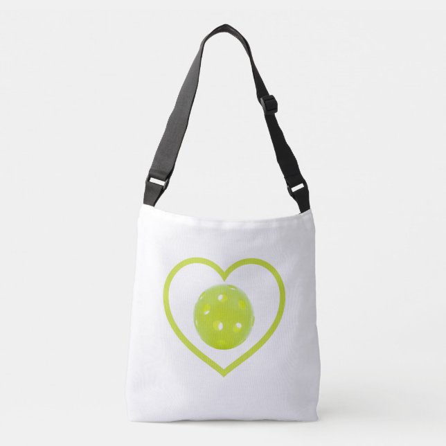Sac Ajustable pickleball amour boule de cornichon jaune (Devant)