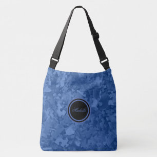 Sac Ajustable Pièces de puzzle bleu Ajouter un nom ou un monogr