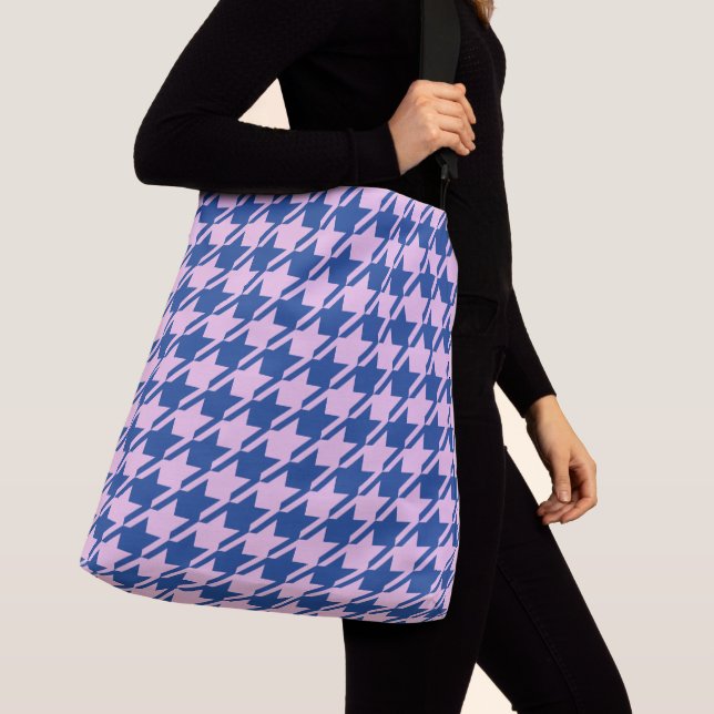 Sac Ajustable Pied de fond rose+Motif bleu (De près)