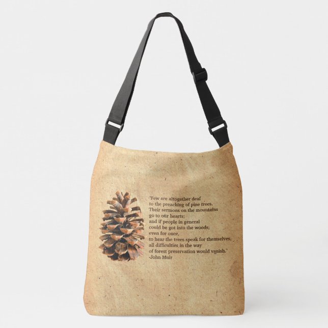 Sac Ajustable Pine Cone Et John Muir Citation (Devant)
