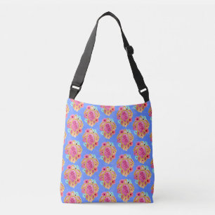 Sac Ajustable Pink Blue Island Tortues de mer tropicales Floral