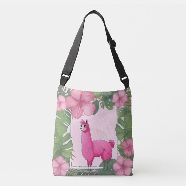 Sac Ajustable Pink Joyeux Lama souriant (Devant)