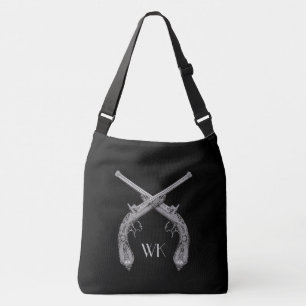 Sac Ajustable Pistolets croisés Monogramme Noir