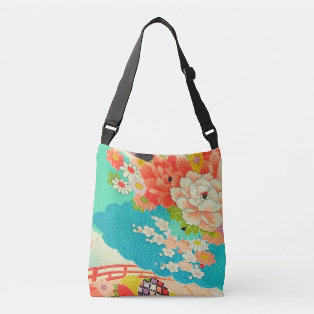 Sac Ajustable PixDezines Kimono Vintage Imprimer/Peonies/Sakura (Devant)