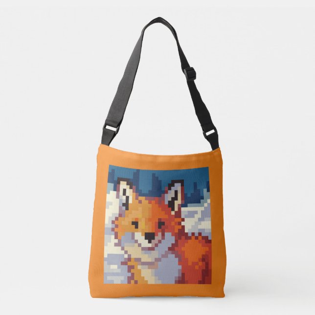 Sac Ajustable Pixelart, renard (Devant)