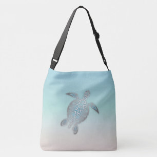 Sac Ajustable Plage de tortue de mer en argent Style côte turquo