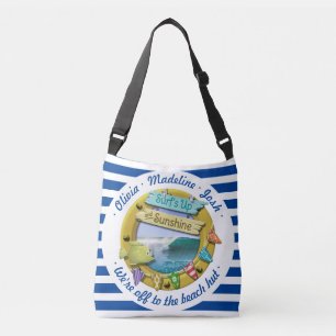 Sac Ajustable Plage d'été Bleue de la Marine Nautique