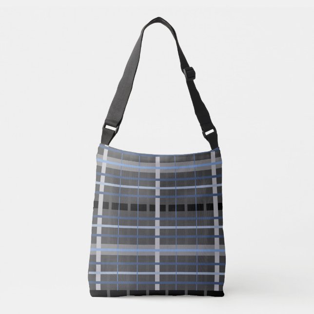 Sac Ajustable Plaid bleu et gris (Devant)